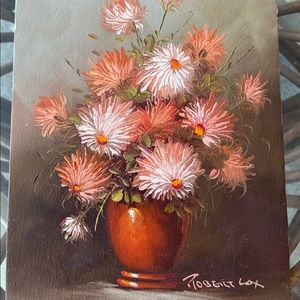 Boho Floral Oil Painting